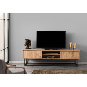 Emob- TV Meubel Tv-meubel Abigail met 1 open legplank - 180cm - Bruin