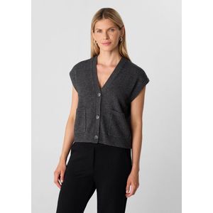 COMMA - Gebreide Bodywarmer - Antraciet