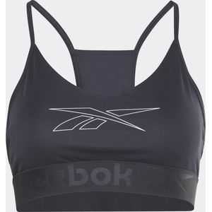 Reebok Sport BH Dames model Big Logo Bra - Zwart/Wit - Maat S