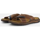 Outfielder Slippers cognac Leer - Maat 43