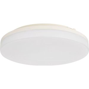 LED Plafondlamp - Plafondverlichting - Badkamerlamp - Andres - Opbouw Rond 15W - Waterdicht IP54 - Helder/Koud Wit 6400K - Mat Wit - Kunststof