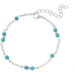 Petra's Sieradenwereld - Enkelbandje turquoise