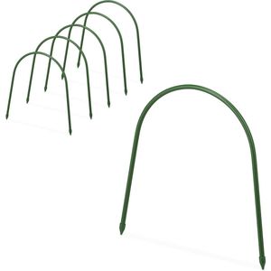Set van 6 tunnelbogen voor tunnelserre - 31x33 cm - flexibel en weerbestendig - groen