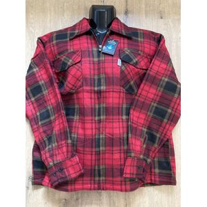 Houthakkers vest - Houthakkersvest - Blouse - Teddy - Ritssluiting - Rits - Maat L - Rood - Zwart - Bruin - Flanel - Thermo - Vest