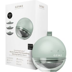 GESKE Electric Pumice Foot Smoothing Spinning Sphere | 8 in 1 | Elektrische Voetvijl & Exfoliator | 3 Puimsteenopzetstukken | Voor Gladde Voeten | Geavanceerde Eeltverwijdering