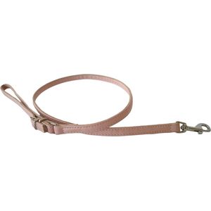 BOBBY Laisse Plate Agneau Hondenriem / Hondenlijn - Echt Leder - Roze - Breedte: 11 mm - Lengte: 97 cm - Geschikt voor kleine hondenrassen