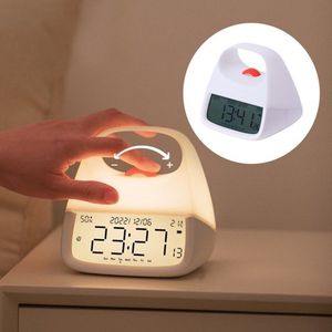 DromenLicht - Nachtlamp met Klok - Temperatuur - Vochtmeter - Slaaptrainer - Leeslamp - Tafellamp - Bedlamp Kinderen - Digitale Alarmklok en Wekker - Lichtwekker - Leeslampje - Digitale Alarmklok - Slaapwekker