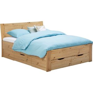 Beddenreus Basic Bed Space met hoofdbord en opbergladen - 140 x 200 cm - eiken