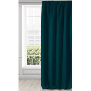 Ondoorzichtig Blackout Satijn Verduisteringsgordijn - Elegant Glad - Woonkamer Slaapkamer Petrol - 135x270 cm
