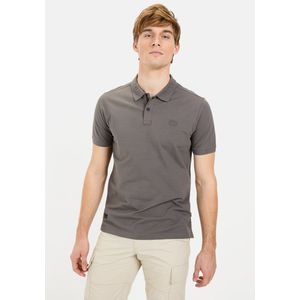Camel Active - Poloshirt - Lichtblauw - Materiaalmix - Regular Fit