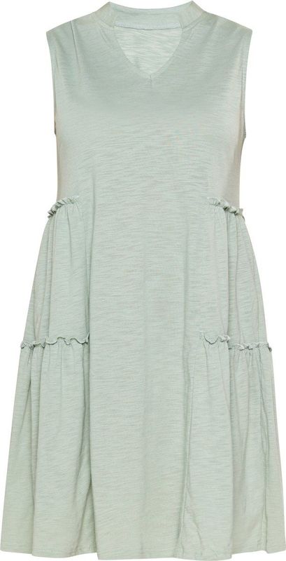 usha - Festival - Zomerjurk - Pastelgroen - Korte Lengte - Losse Pasvorm