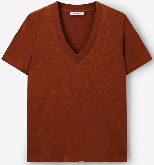 Sissy-Boy - Bruin T-shirt met V-hals