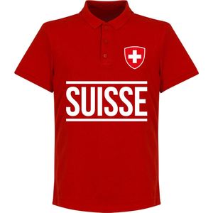 Zwitserland Team Polo Shirt - Rood - L