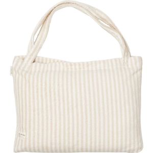 Koeka Mom bag Playa - biologisch badstof - beige/wit gestreept