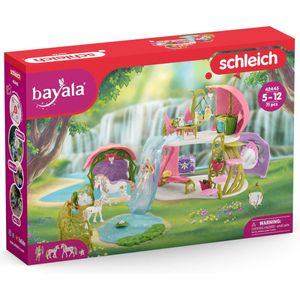 schleich BAYALA - Glinsterend Bloemenhuis - Kinderspeelgoed - Met Unicorn, Elven, Meertje en Stal - 71 Onderdelen