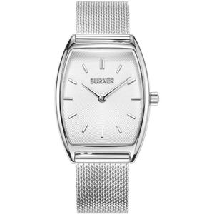 BURKER Grace Horloge Dames - Ovaal - Zilver White - Milanese Band - 25 mm