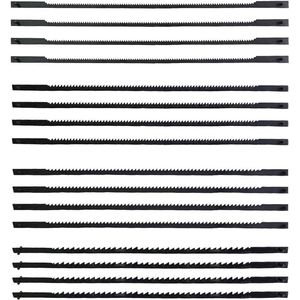 Allecto plus - Figuurzaagbladen set met 16 stuks, geschikt voor hout, kunststof en metalen - 10/15/18/24 tanden - 130 mm