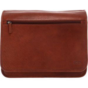 JOST Schoudertas Afzonderlijke gevallen met laptopvak Malmö Crossover Bag Cognac Bruine