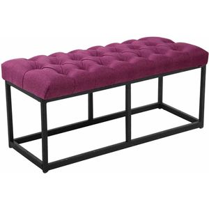 CLP Amun - Zitbank - Zwart frame - Stof purper 100 cm