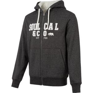 SoulCal Sweater met Terry voering, rits en capuchon - Vest - Heren - Charcoal marl - maat S