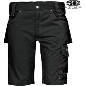 SIR SAFETY FUSION BERMUDA Zwart Werkbroek Kort - Werkbroek Kort Werkshort Werkbermuda Multifunctionele Praktische Zakken