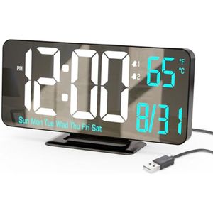 Digitale wekker met dubbel alarm, temperatuurweergave en dimfunctie – Perfect voor slaapkamer en woonkamer