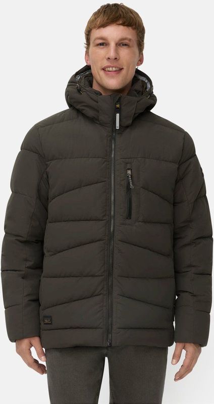 camel active - Winterjas - Donkerbruin - Met Afneembare Capuchon