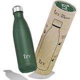 IZY Drinkfles - Groen - Inclusief donatie - Waterfles - Thermosbeker - RVS - 12 uur lang warm - 500 ml