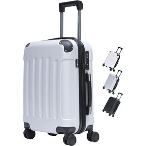 Pathsail® Handbagage Koffer 40L x 55CM - ABS - Lichtgewicht Trolley - Incl. TSA slot & Spinner wielen - Silver