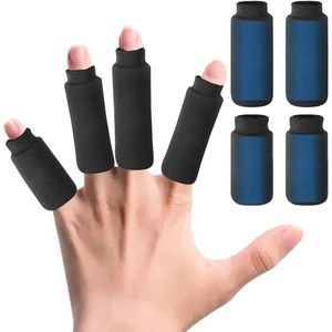 4-delige set zwarte vinger ijsverbanden – herbruikbare gelcompressie voor koude & warme therapie – duurzaam, flexibel & unisex – geschikt voor vingers en tene