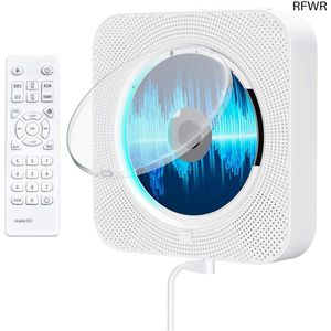 RFWR® Draagbare CD-speler met Bluetooth, Wandmontage en Ingebouwde HiFi-Luidspreker voor Thuis