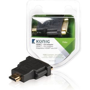 HDMI - DVI-adapter HDMI -connector - DVI-D female 1 stuk grijs