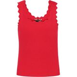 myMo - Slim-fit Top - Mouwloos - Ronde Hals - Geribbelde Gebreide Stof