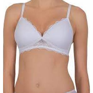 Naturana soft padded lace BH zonder beugels maat 85C wit