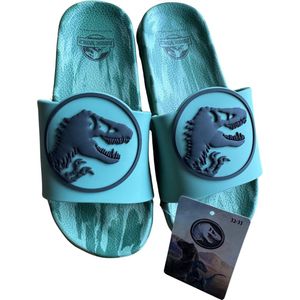 slippers - jongens - dinosaurus - jurassic world - badslippers - zomer