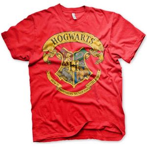 Harry Potter Heren Tshirt -S- Hogwarts Crest Groen
