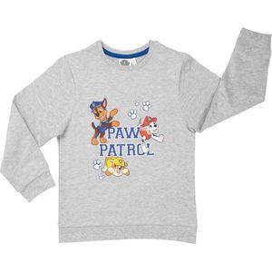 Paw Patrol Sweater  / Sweatshirt - Katoen - Marshall / Chase / Rubble - Grijs - Maat 98/104