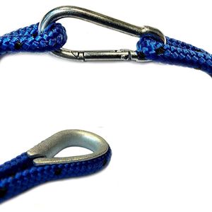 Touw 8 mm 40 m (2 x 20 m) - 2 stuks set - polypropyleen touw PP, aanmaaklijn, multifunctioneel touw, breien, tuintouw, outdoor - breukbelasting: 700 kg, 40 m x 8 mm set van 2 (2 x 20 m) blauw-zwart