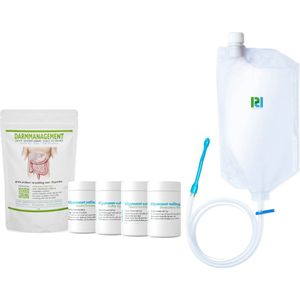 Powerdetox - Professionele Klysma Set - Compleet Pakket voor Reiniging van Dunne en Dikke Darm - 2500 cc - 4 Klysma Vullingen