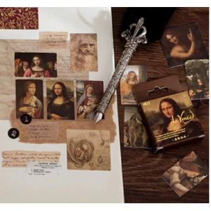 Da Vinci Kunst Stickers - Set van 45 - Planner Agenda Stickers - Scrapbookdecoraties - Bujo Stickers - Geschikt voor Volwassenen en Kinderen