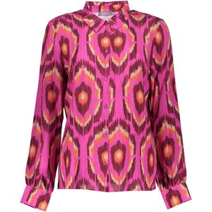 Geisha - Blouse - Pink/fuchsia - Met Grafische Print En Lurex - Dames