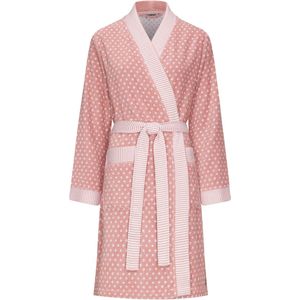 Pastunette Deluxe Badstof Badjas Roze/Wit