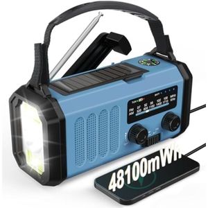 Draagbare Noodradio met Handzwengel en Zonne-energie - Multifunctioneel Overlevingsapparaat