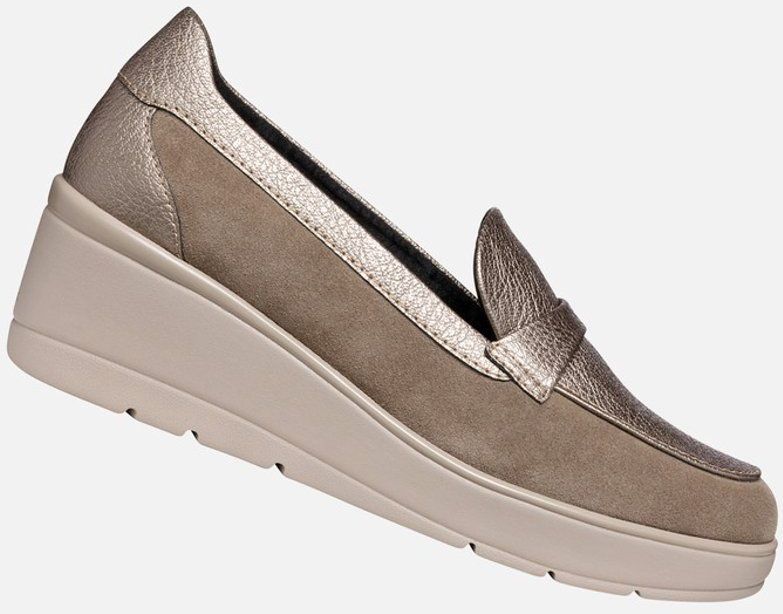 Geox - D Ilde B - Moccasin - Taupe - Ademend