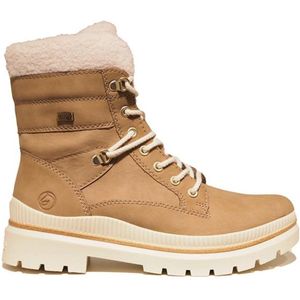 Remonte - FIBER-GRIP - Winterlaarzen - Camelkleur - Veterenkellaars met Scheerwollen Voering en TEX