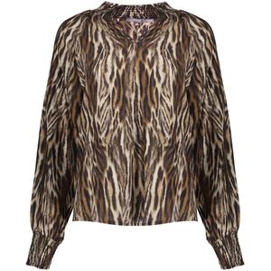 Geisha - Top 53646-20 - Dames Top - Met V-hals en Lange Mouwen