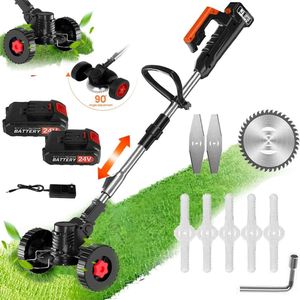 Livano Kantenmaaier Electrisch - Met Accu - Draadloos - Voegenborstel - Grastrimmer - Kantensnijder - Onkruidborstel - Bosmaaier - Elektrische - 2 Accu's