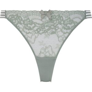 Hunkemöller Dames Lingerie String Sully - Groen - maat S