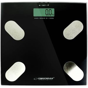 Digitale personenweegschaal met vetmeting - glas en LCD