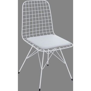 Set van 4 Stoelen - Draad Stoel - Wit